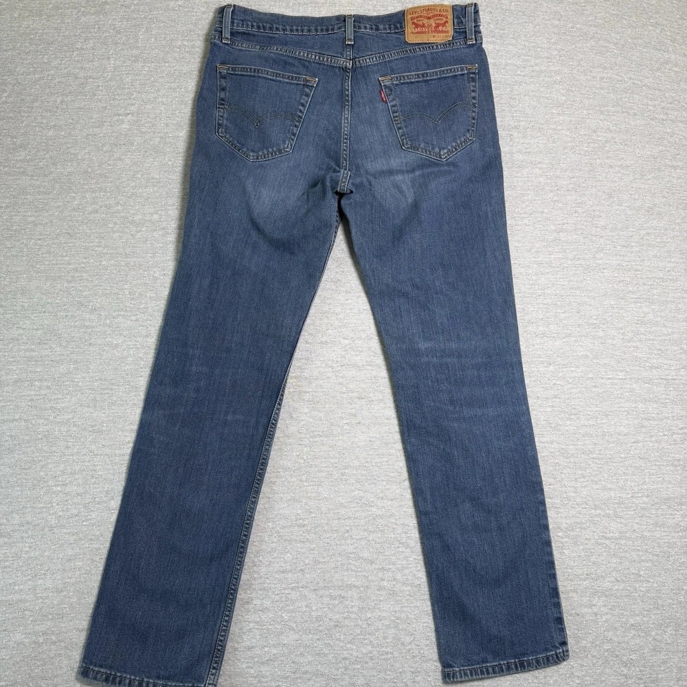 Levi's 511 Slim Fit Jeans Womens 34x32 Medium Wash Stretch Denim Stretch Red Tab